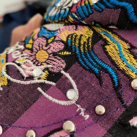 Ed Hardy Christian Audiger Purple Plaid Skull Hat - Picture 12 of 12